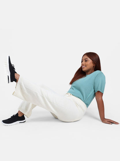 Women Mid-Rise Straight Pure Cotton Track Pants