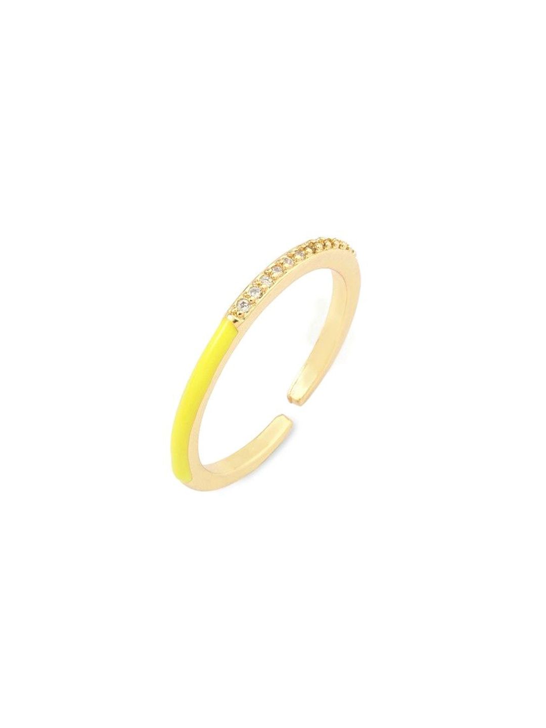 SALTY Stone-Studded Adjustable Finger Ring