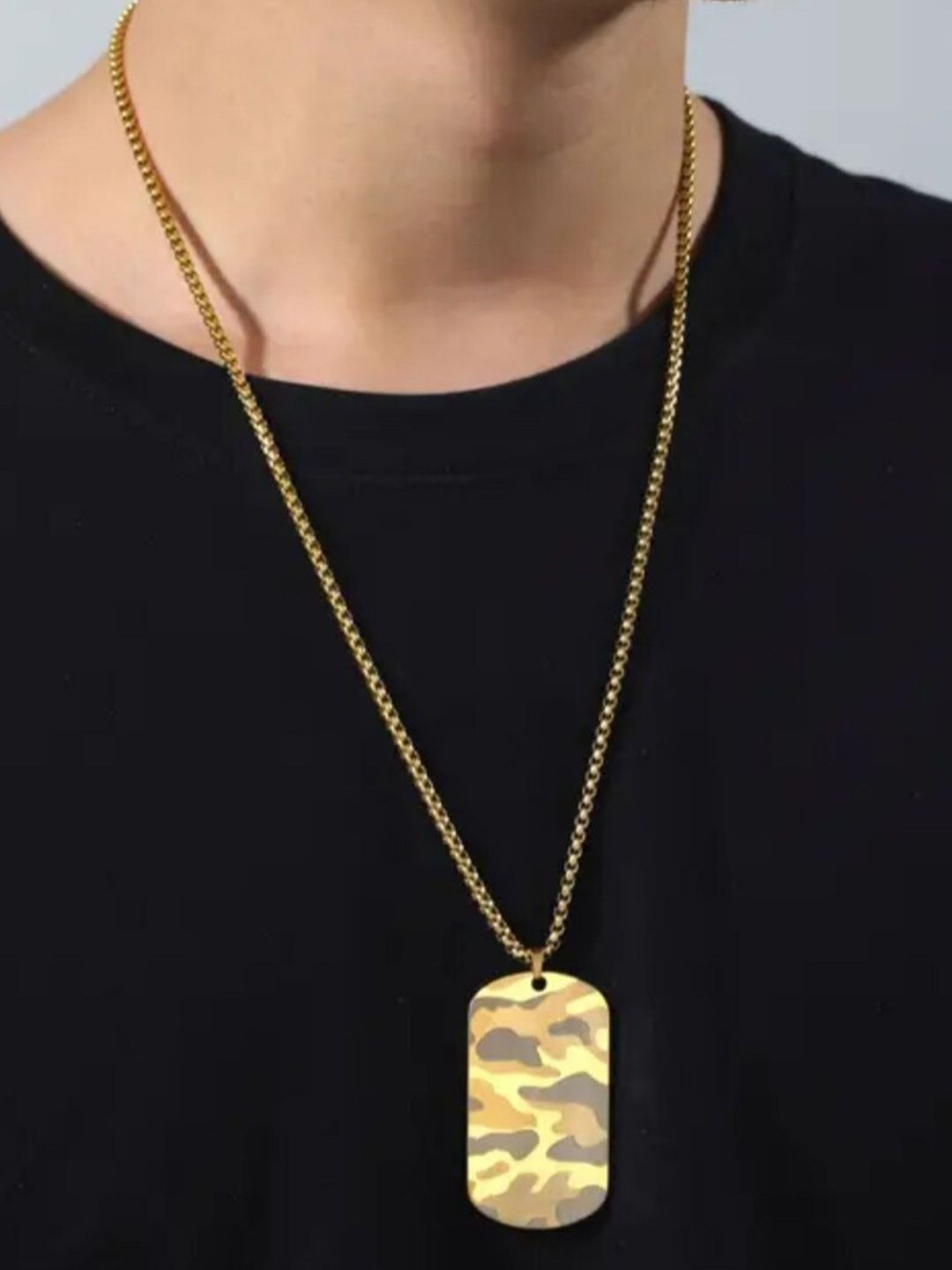 SALTY Alloy Geometric Pendant with Chain