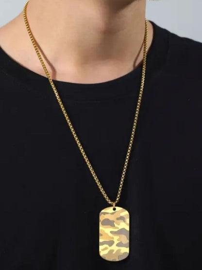SALTY Alloy Geometric Pendant with Chain