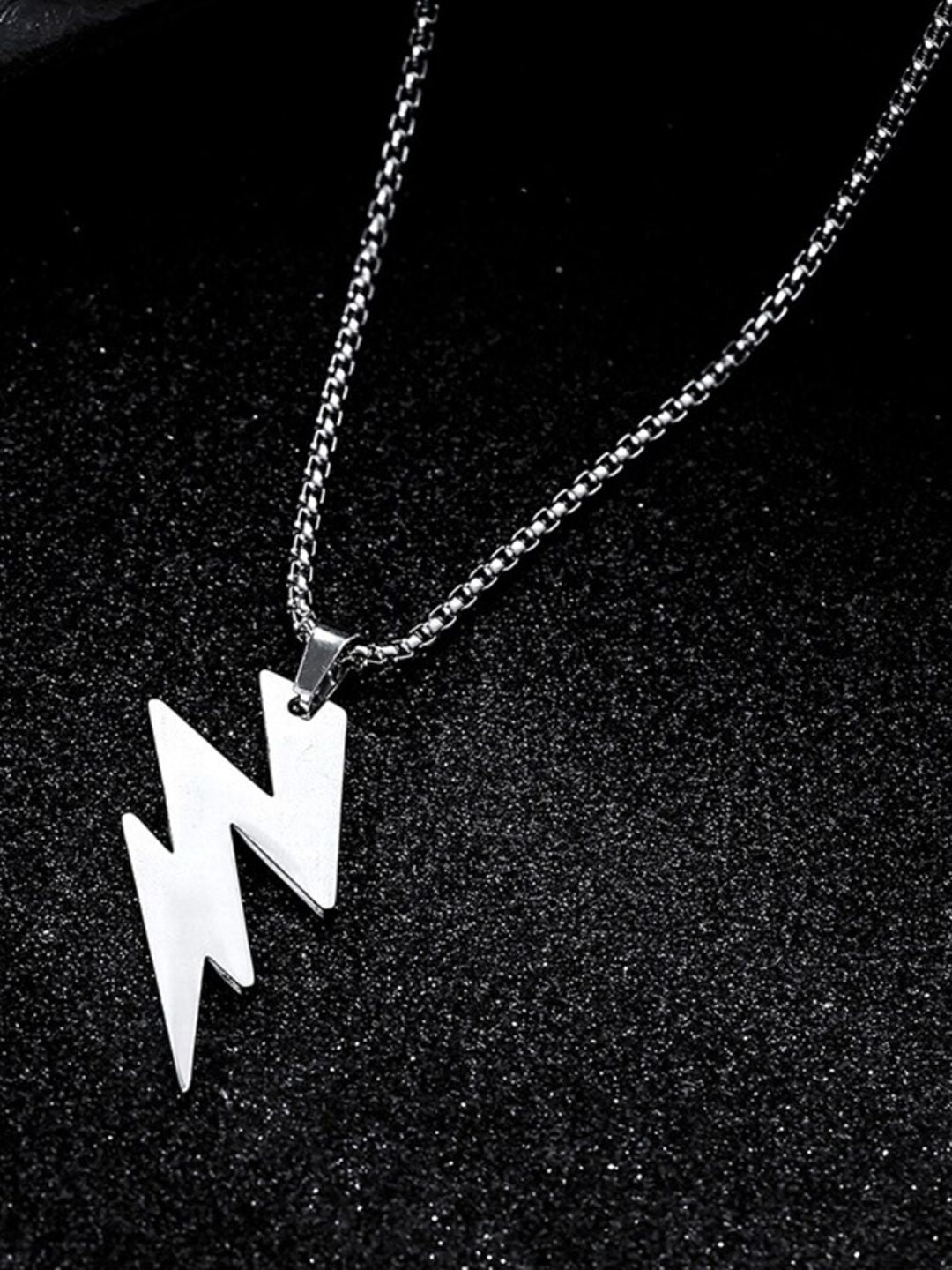 SALTY Silver-Plated Thunderbolt Radiance Pendant With Chain