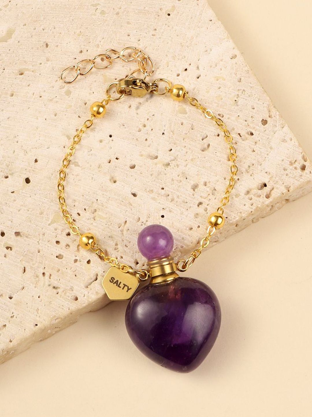 SALTY Women Quartz Perfume Bottle Charm  Bracelet