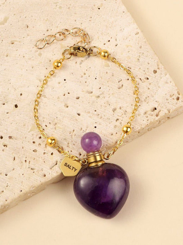 SALTY Women Quartz Perfume Bottle Charm  Bracelet