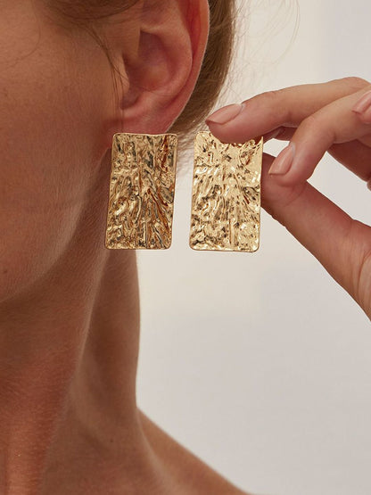 Gold-Plated Square Shaped Studs