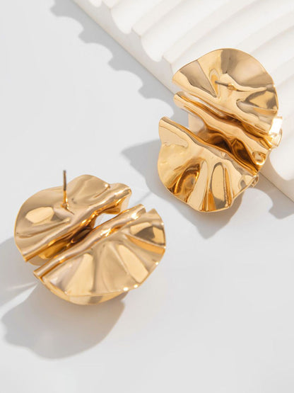 Gold-Plated Contemporary Studs