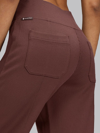 Women High-Rise Rib Supreme Wide Leg Pants Tall