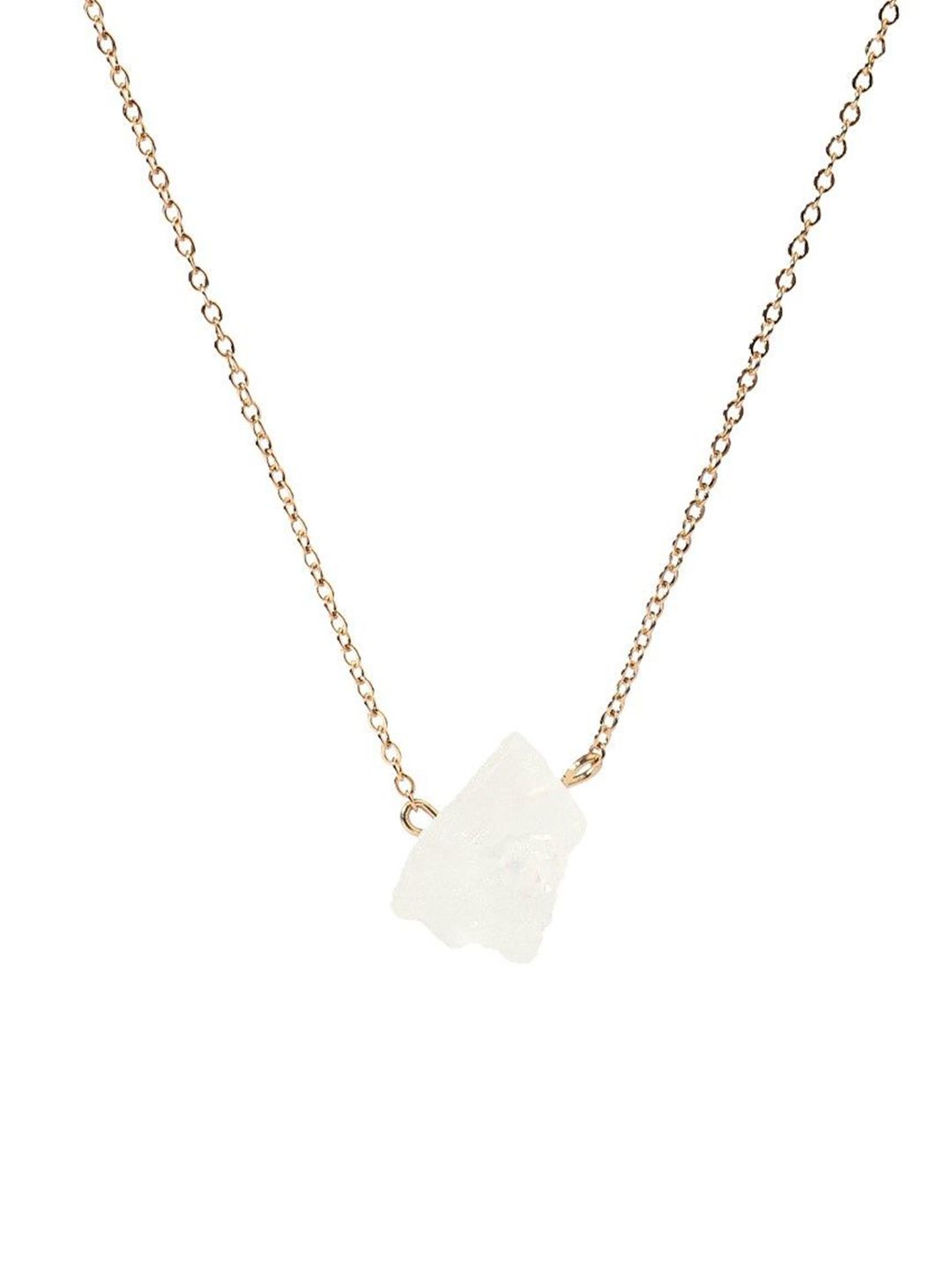 SALTY Stellar Monolith Of Enhance Dreams Stainless Steel Stone Studded Pendant With Chain