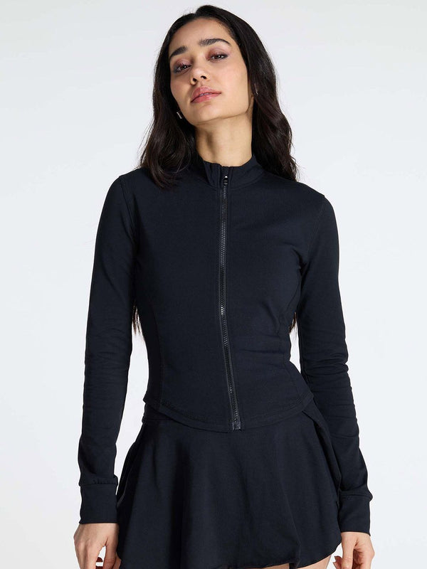 Women Black Cotton Recovery Jacket