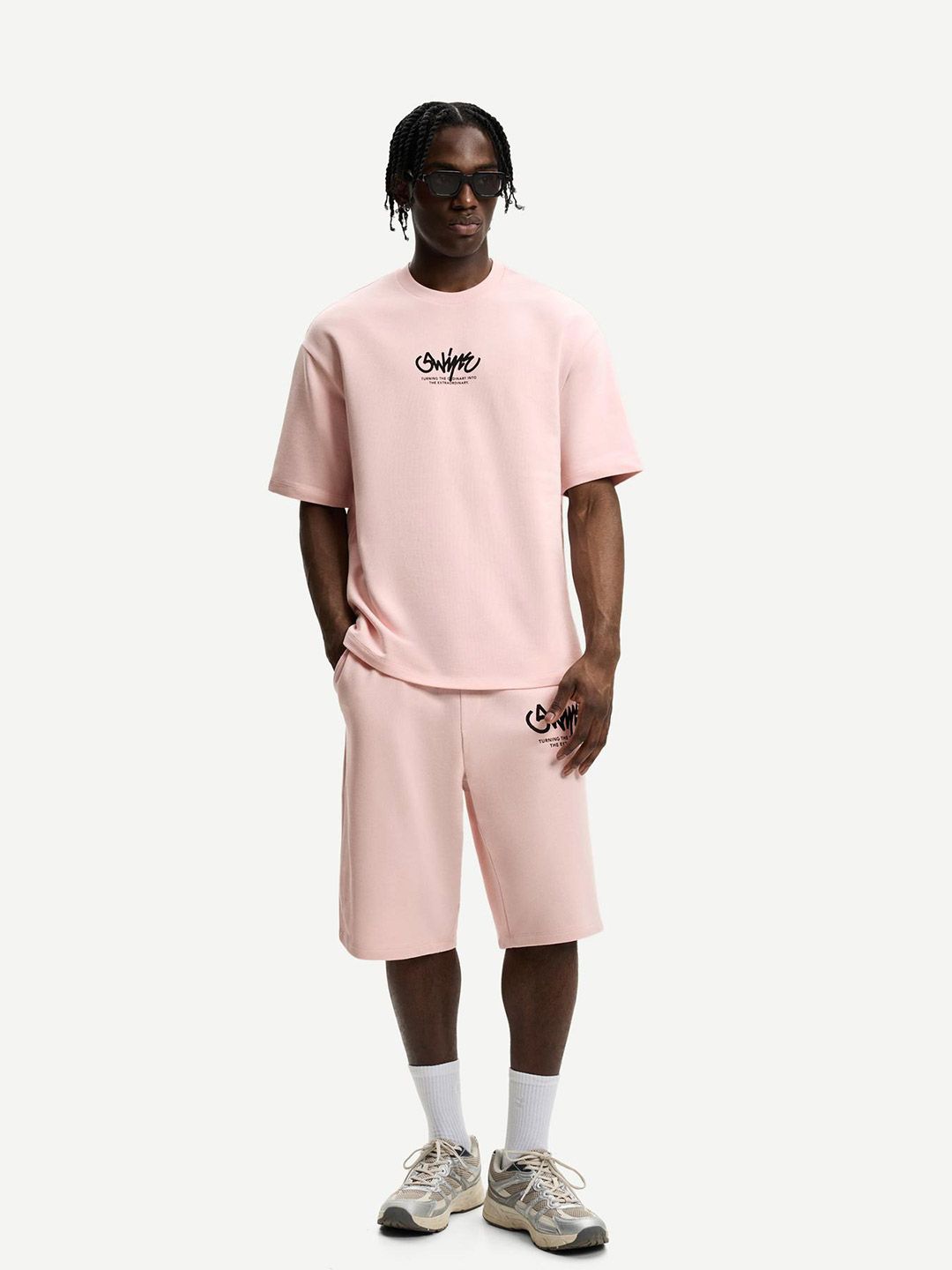 Printed short sleeve plush T-shirt