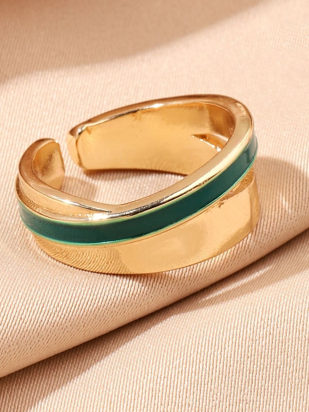 SALTY Pack of 2 Women Rumi Enamel Gold Ring