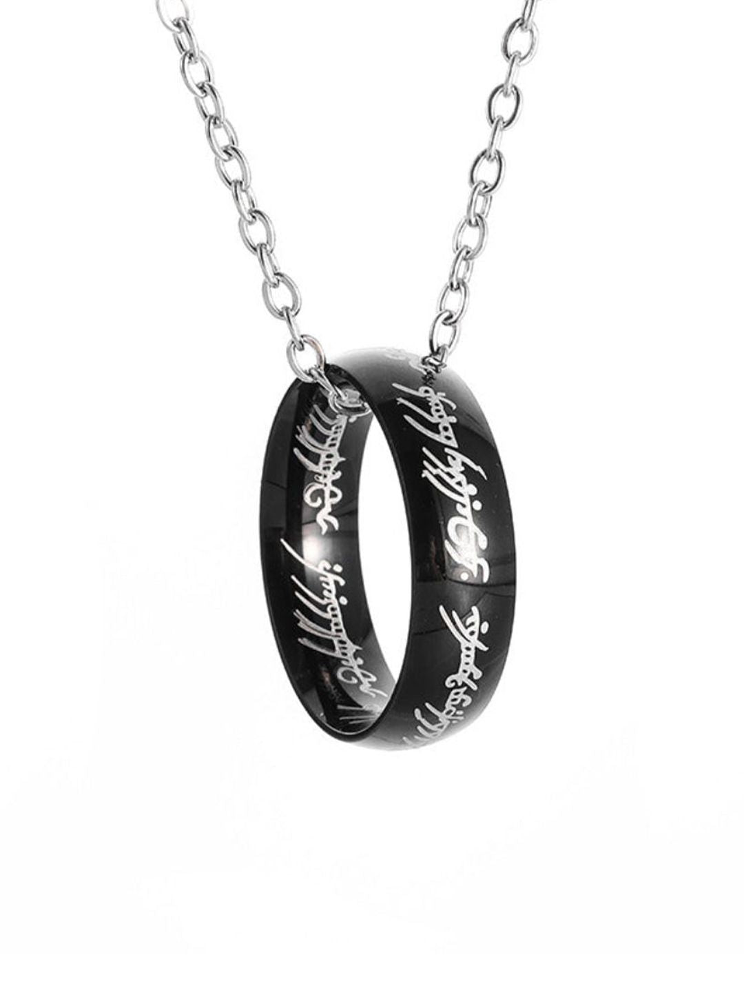 SALTY Pack of 2 Men Promise Ring Chain - Black
