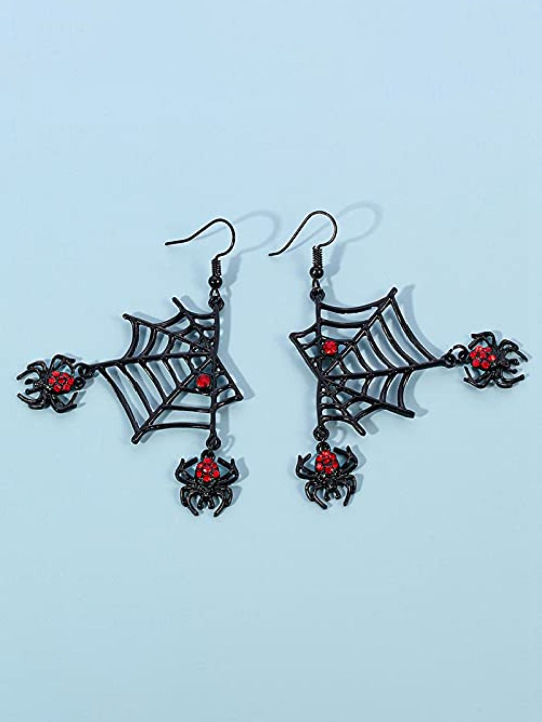 SALTY Stone Studded Venomous Web Drop Earrings