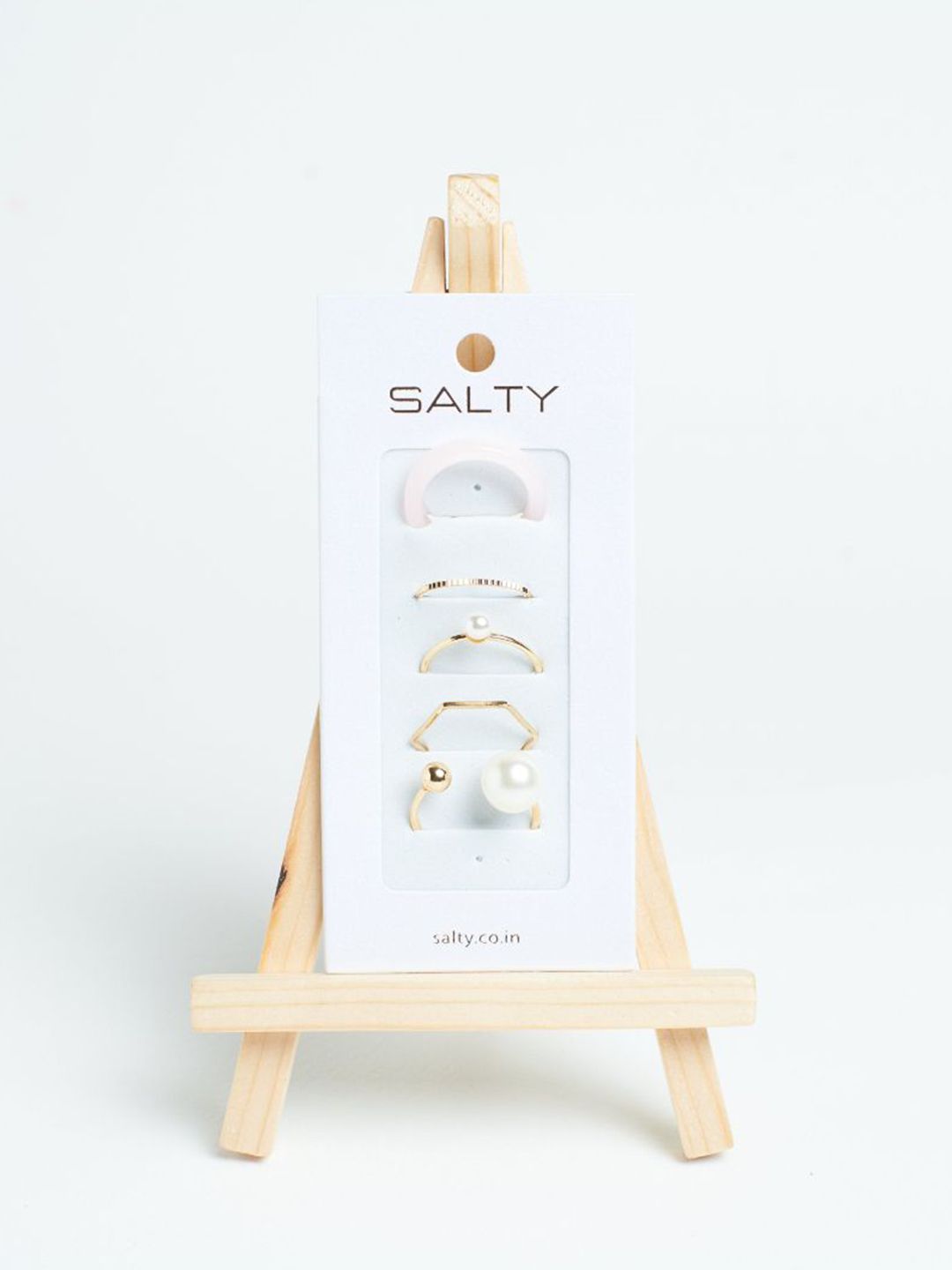 SALTY Set Of 5 Jamila Stylish Adjustable Finger Ring