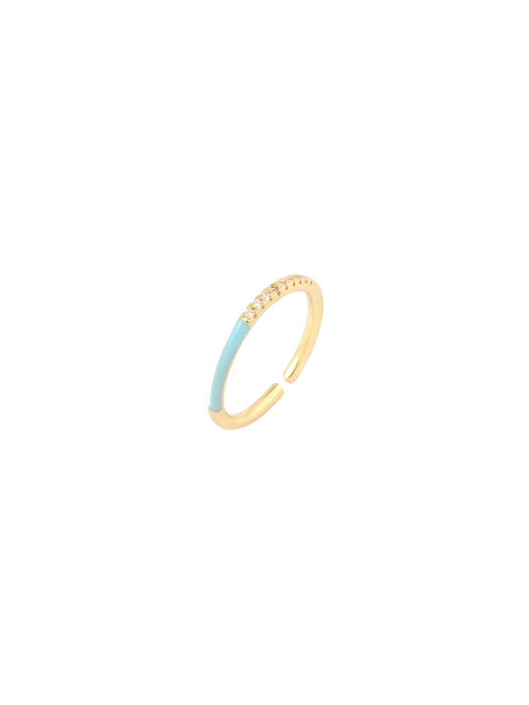 SALTY Stone-Studded Adjustable Finger Ring