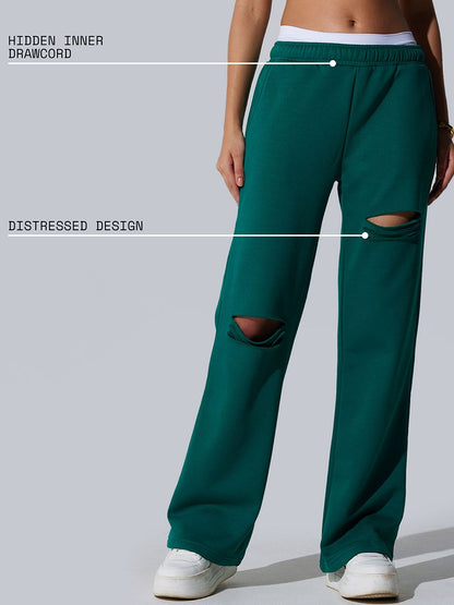 Green Dual Slit Adapt Joggers