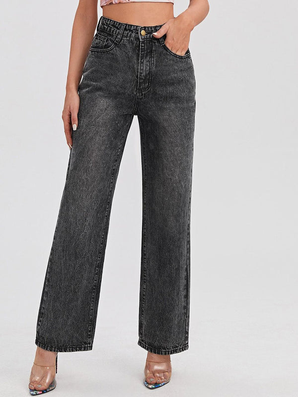 Women Jean Straight Fit High Rise Stretchable Jeans