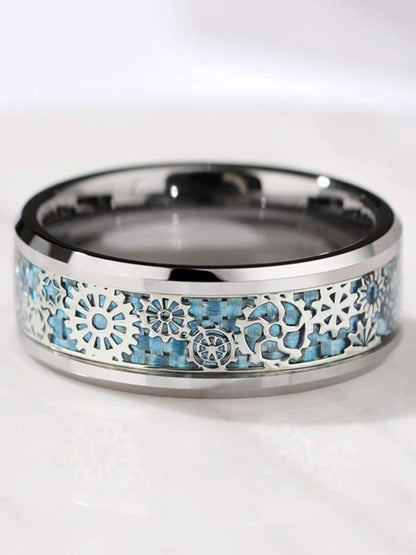 SALTY Men Stainless Steel Polished Perfection Band Finger Rings