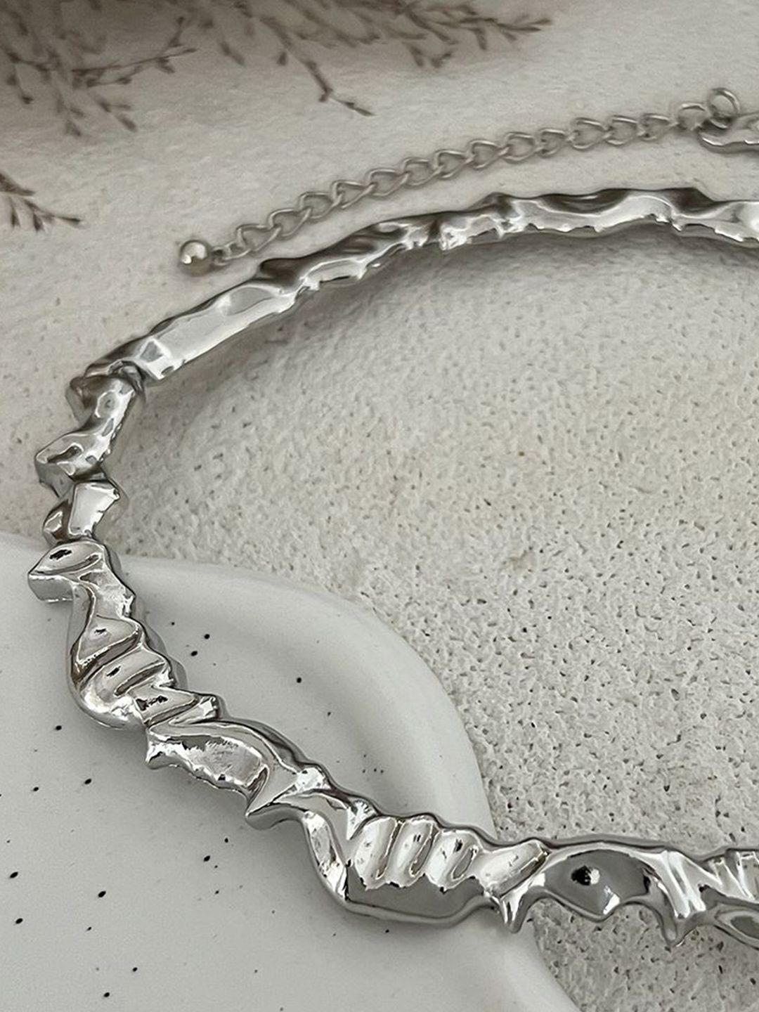 Silver-Plated Statement Necklace