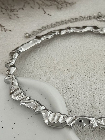 Silver-Plated Statement Necklace