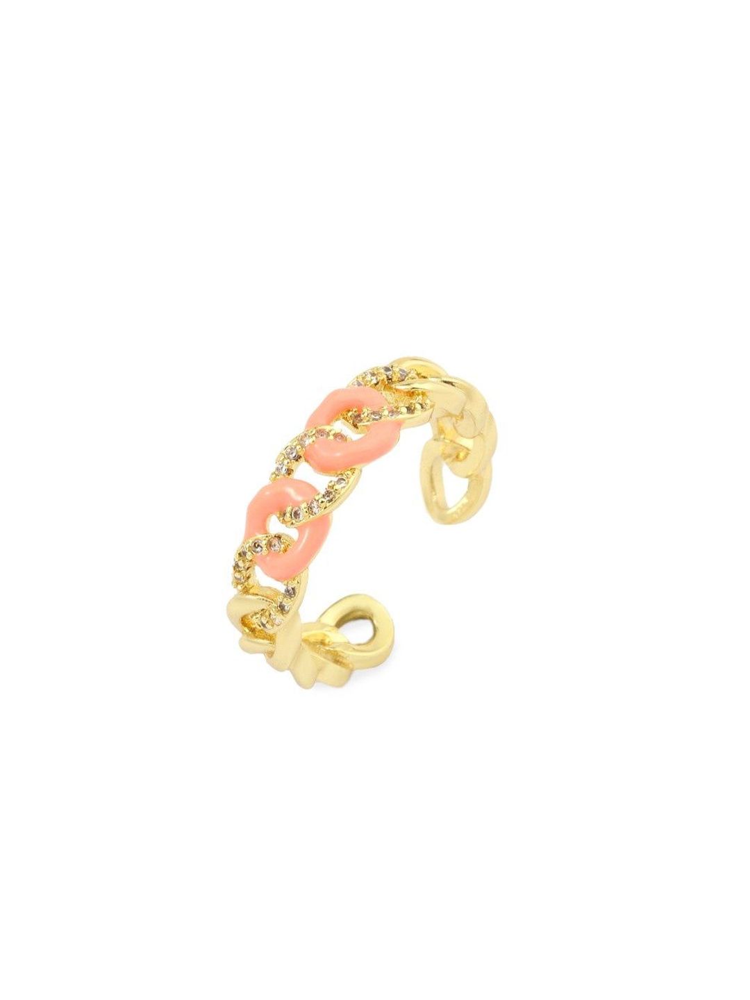 SALTY Stone-Studded Adjustable Finger Ring