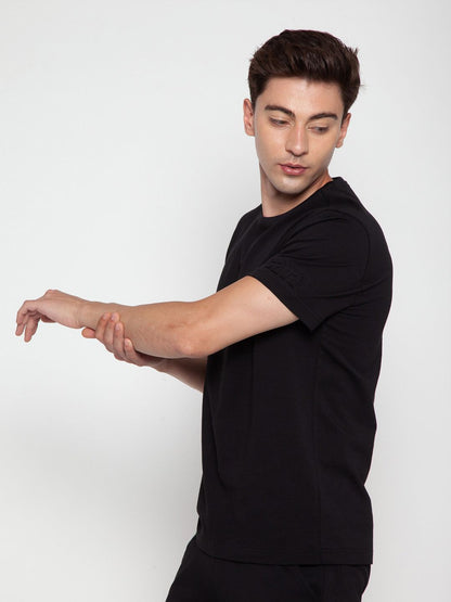 Black Cava Embossed T-Shirt