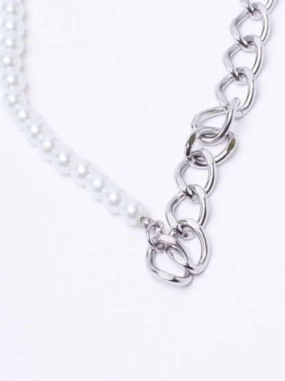 SALTY Men Stainless Steel Artificial Beads Necklace