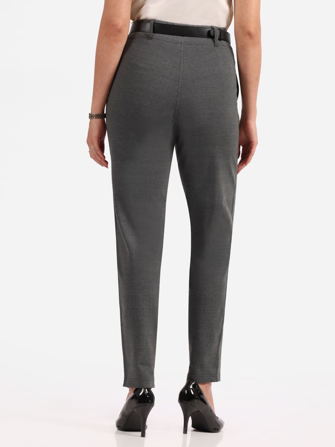 Women Straight Fit High-Rise Trousers