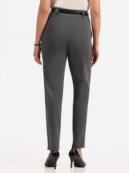 Women Straight Fit High-Rise Trousers