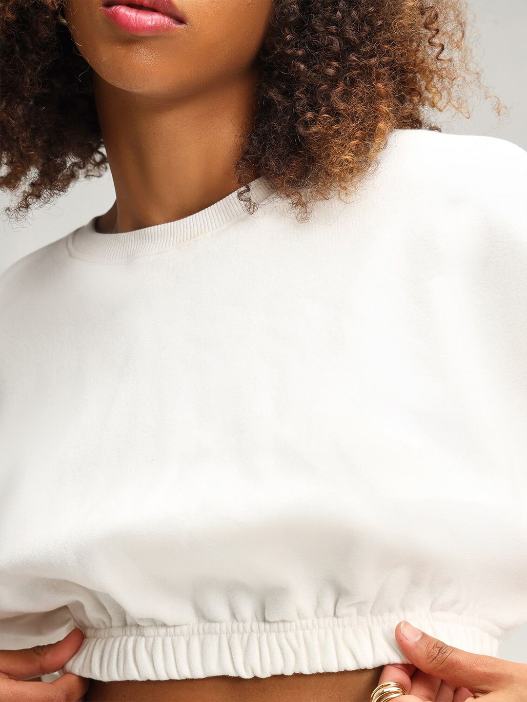 Arctic White Lounge Crop Top