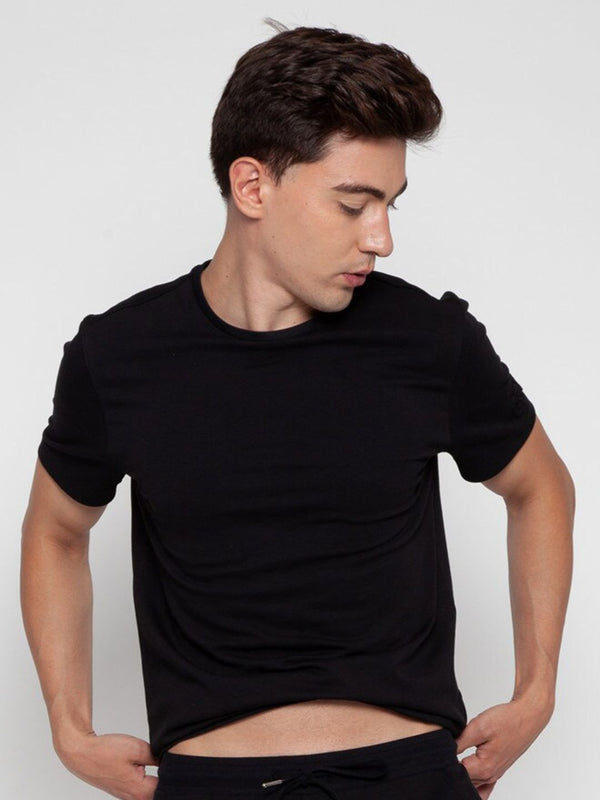 Black Cava Embossed T-Shirt