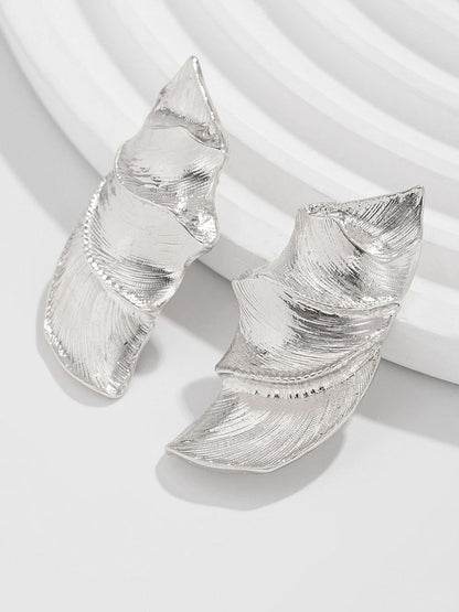 Silver-Plated Contemporary Studs