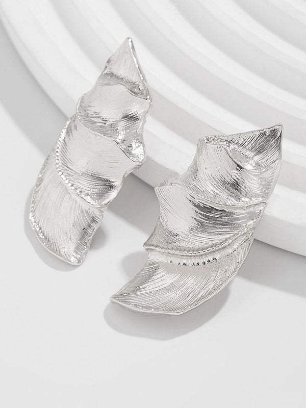 Silver-Plated Contemporary Studs