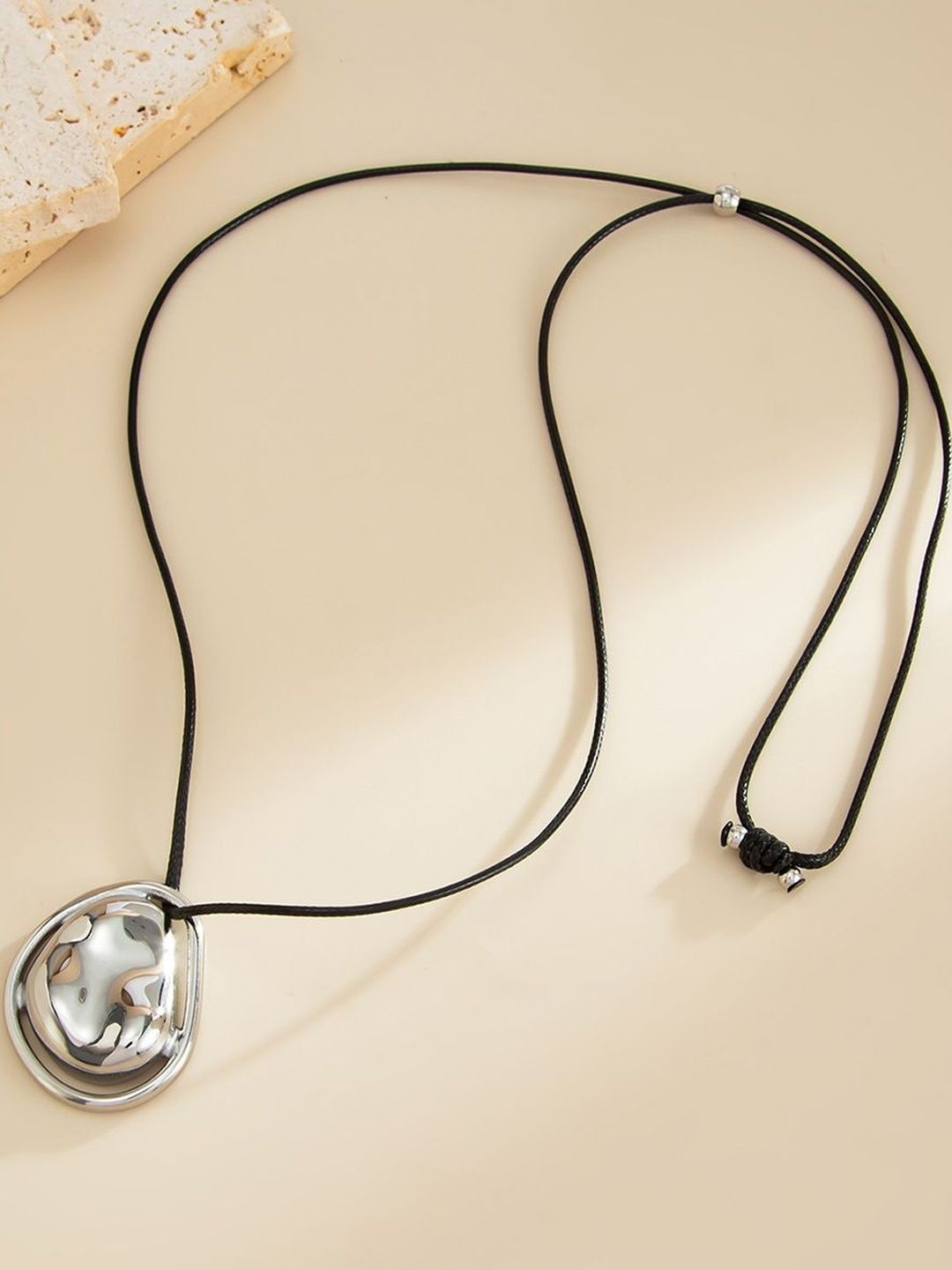 Silver-Plated Enamelled Necklace