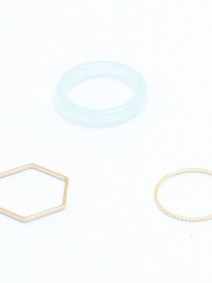 SALTY Set Of 5 Groove Stylish Adjustable Finger Ring