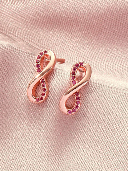SALTY Valentines Day Limitless Infinity Twist Contemporary Studs