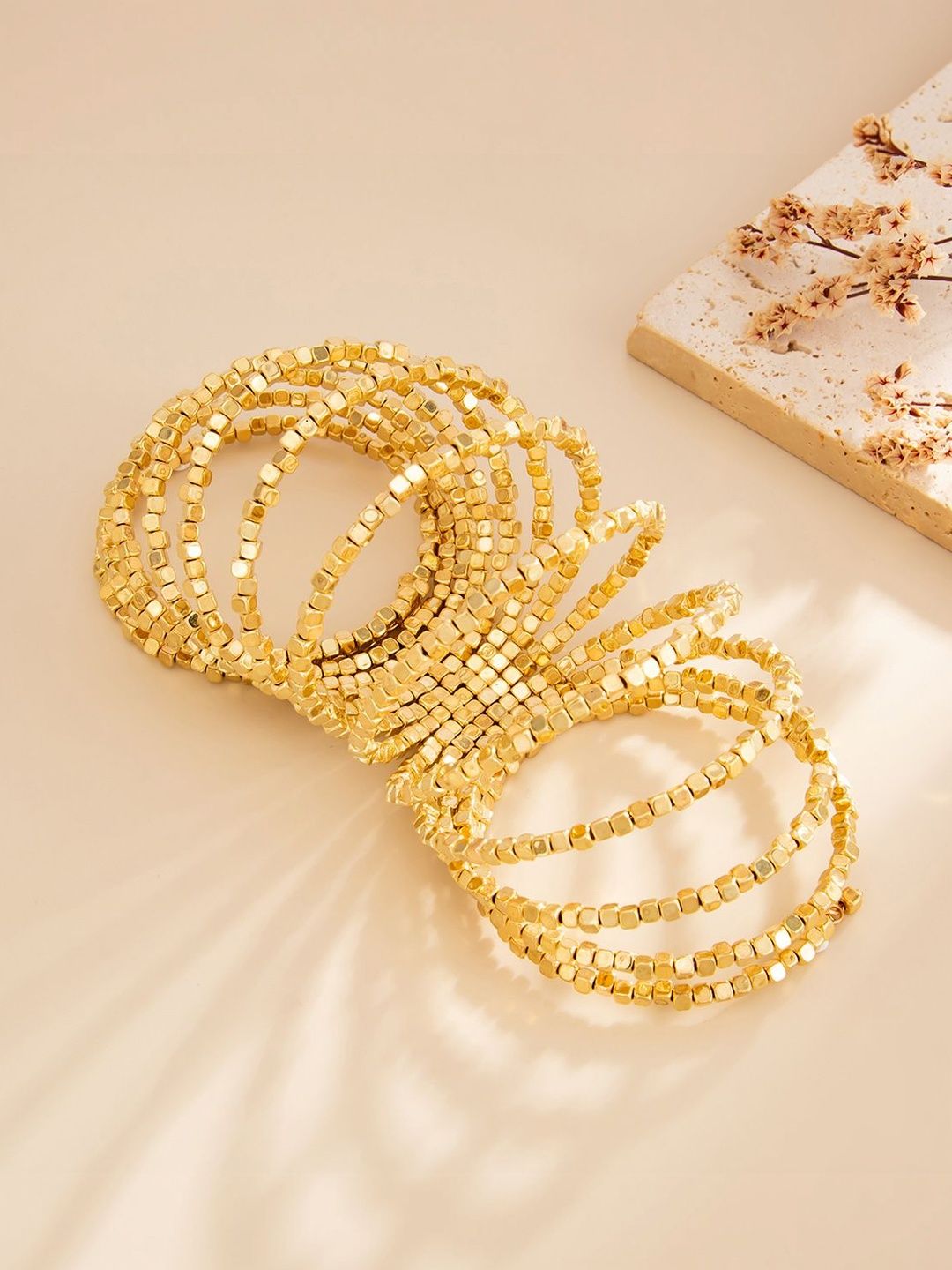 Women Gold-Plated Wraparound Bracelet