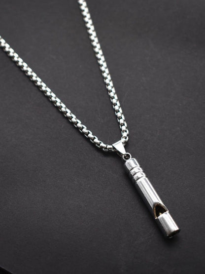 SALTY Pack of 2 Men Viking horn Silver Chain