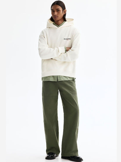 Loose Fit Motif-Detail Hoodie