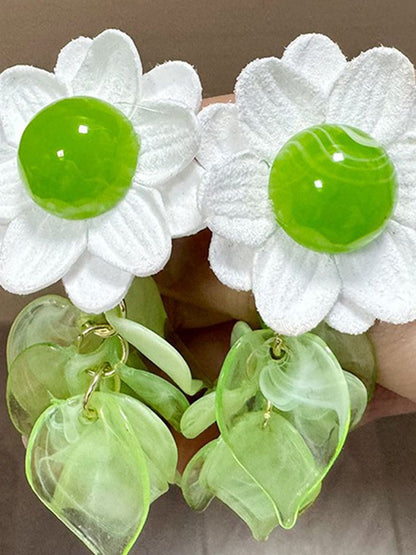 Floral Shaped Drop Earrings