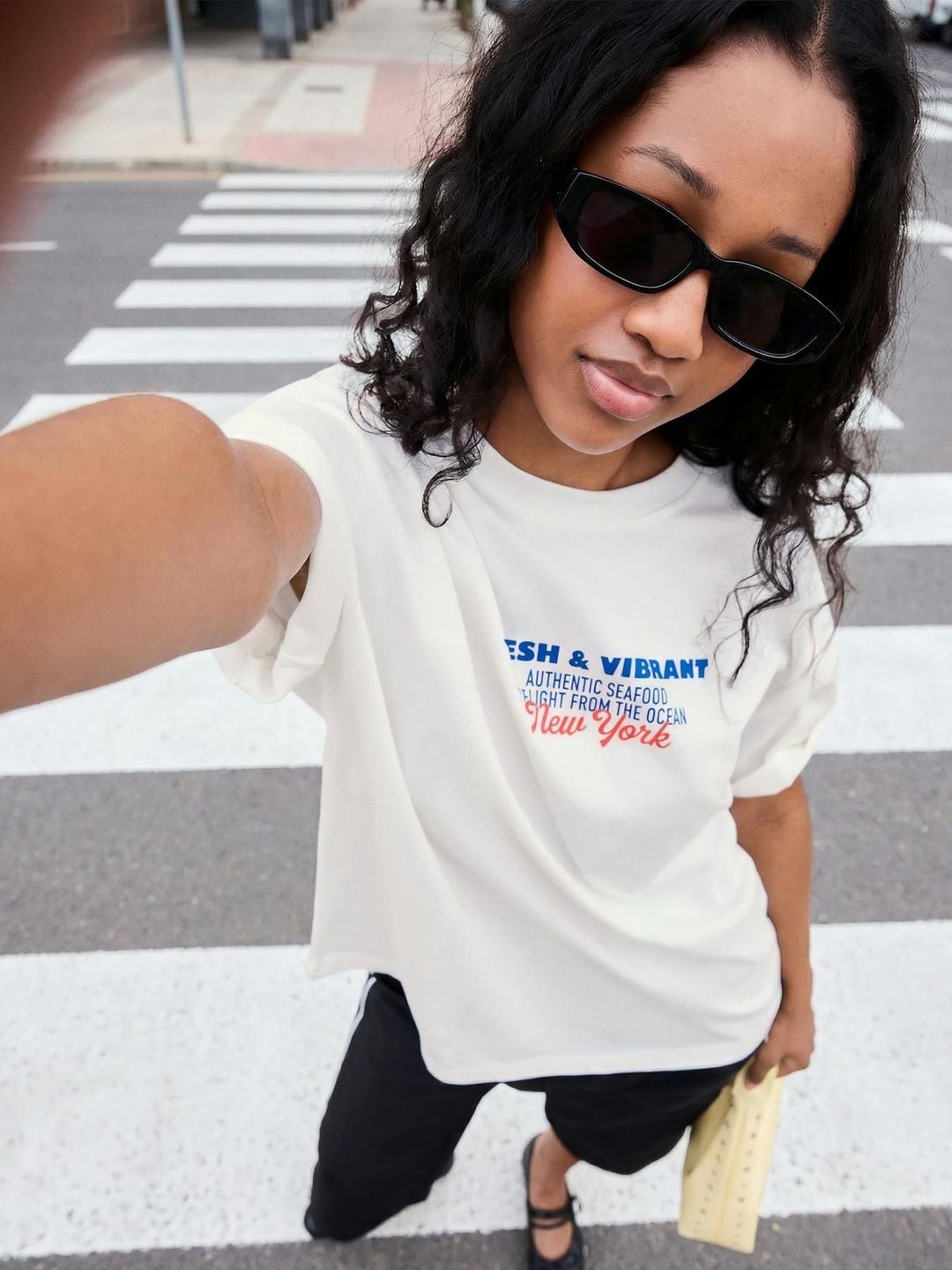 Typography Printed Oversized Fit Cotton T-shirt