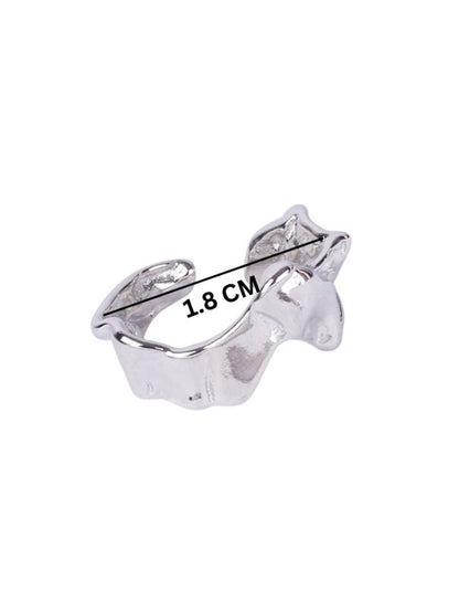 SALTY Timeless Silver Chunky Style Ring For Women & Girls