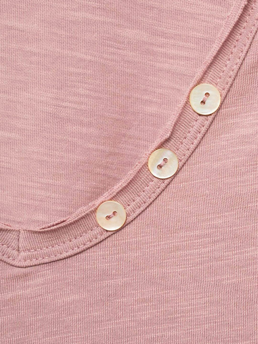 V-Neck Pure Cotton T-shirt