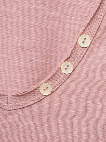 V-Neck Pure Cotton T-shirt