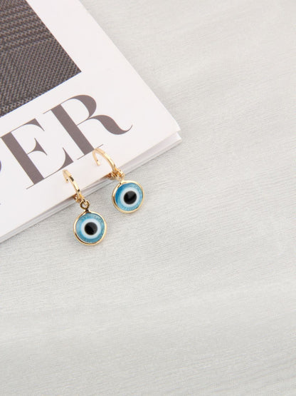 SALTY Brim Wind Evil Eye Contemporary Hoop Earrings