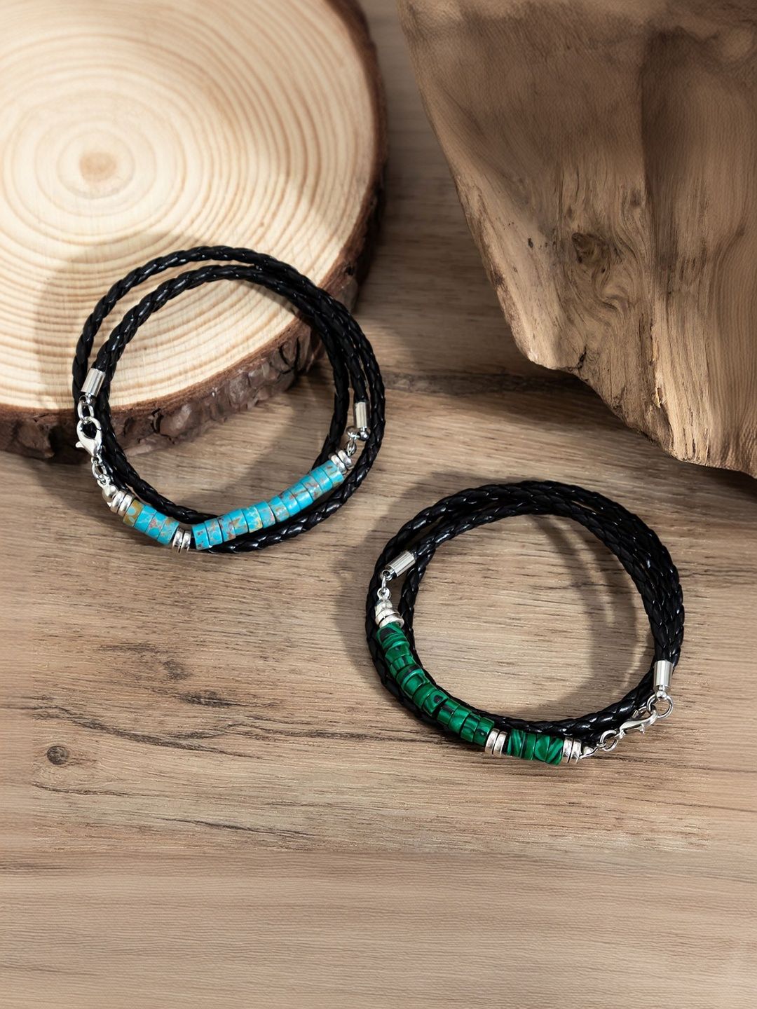 Men Turquoise Wraparound Bracelet