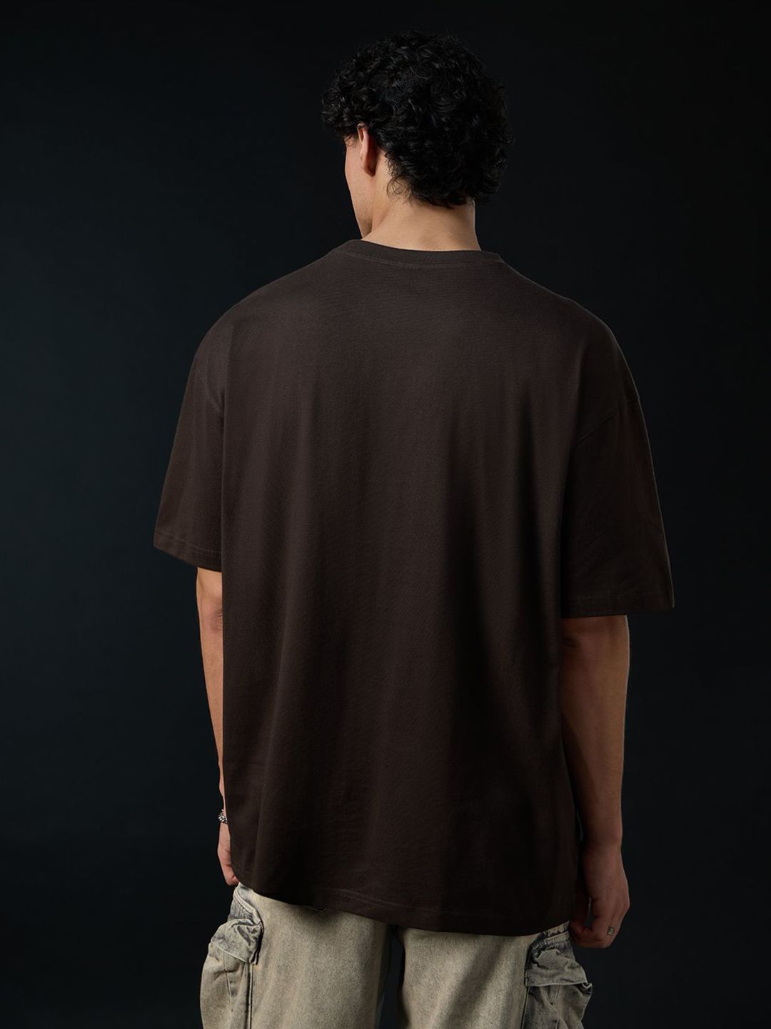 Men Oversized Harry Potter Brown Tshirts