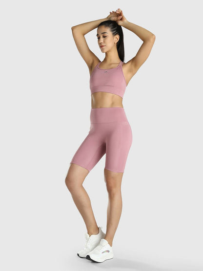 Women Slim Fit High-Rise Cycling Sports Shorts