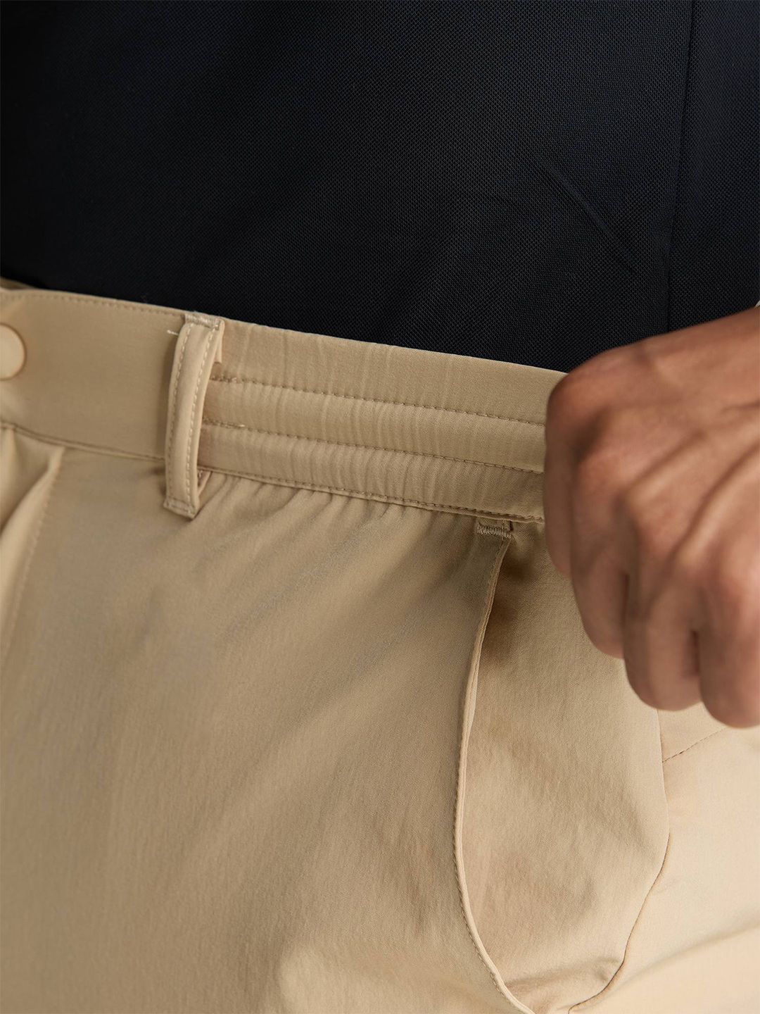 Beige All-Day Stretch Pants