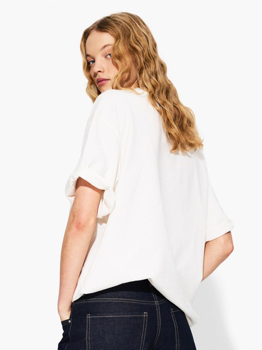 Oversize short sleeve heavy cotton T-shirt