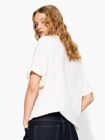 Oversize short sleeve heavy cotton T-shirt